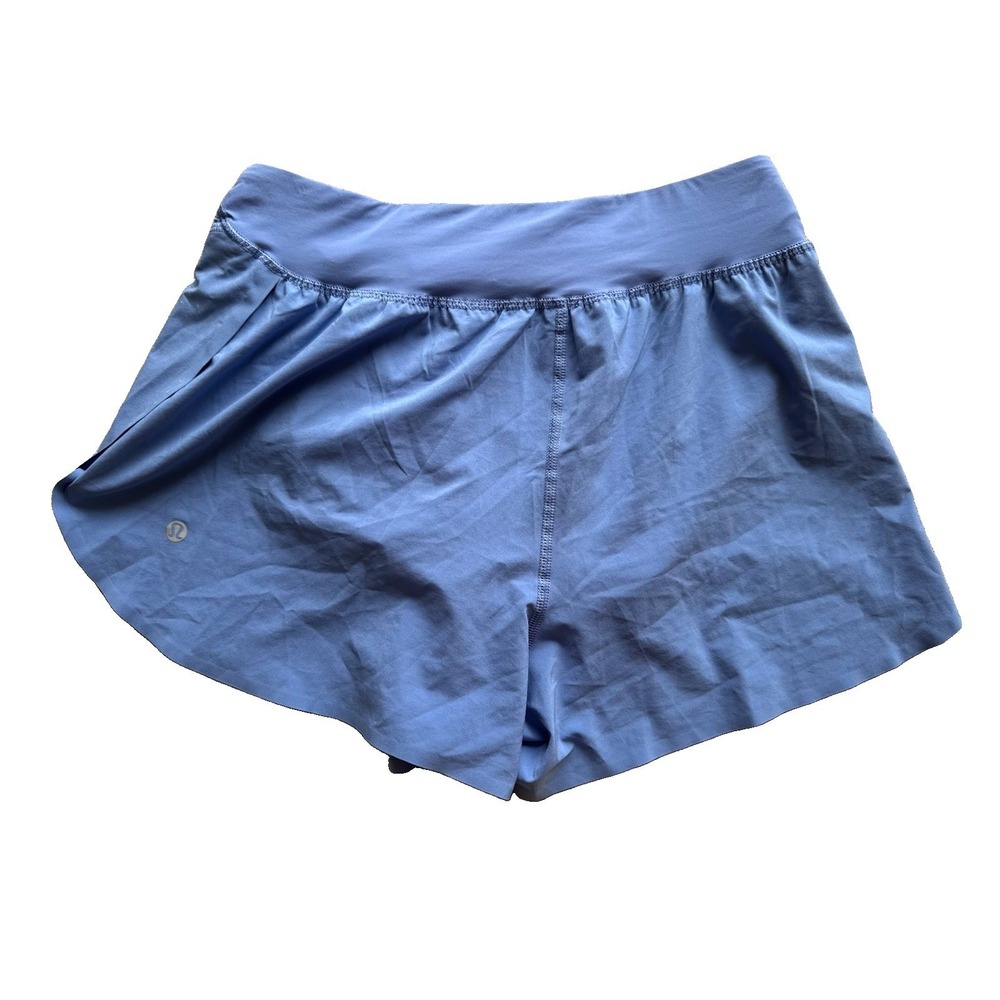 Lululemon Find Your Pace Shorts Periwinkle Blue High Rise Smocked Running Small - Picture 2 of 8
